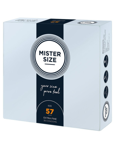 MISTER SIZE - PREZERVATYVŲ DYDIS L 57 MM (36 VIENETAI)