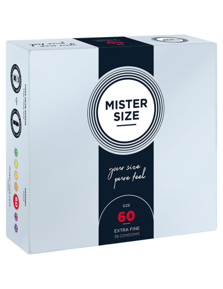 MISTER SIZE – PREZERVATYVŲ DYDIS XL 60 MM (36 VIENETAI)
