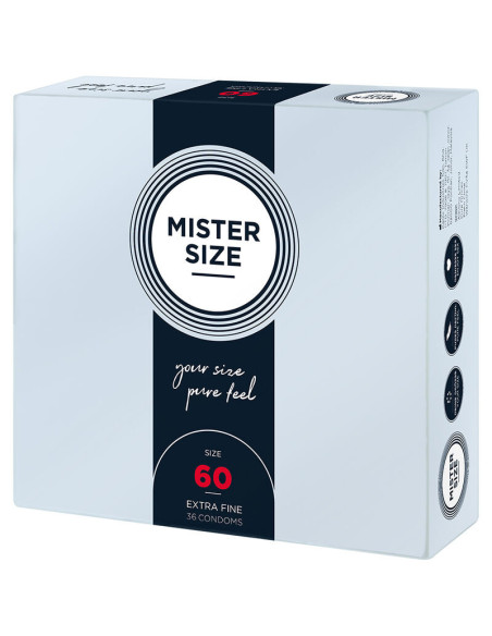 MISTER SIZE – PREZERVATYVŲ DYDIS XL 60 MM (36 VIENETAI)