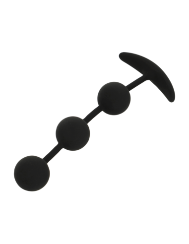 BLACKandSILVER - HARRY ANAL ROŽINIS 3 SILIKONINĖS RUTULIAI 14 CM