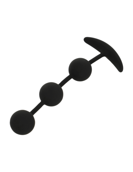 BLACKandSILVER - HARRY ANAL ROŽINIS 3 SILIKONINĖS RUTULIAI 14 CM