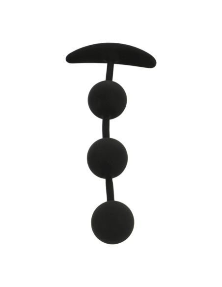 BLACKandSILVER - HARRY ANAL ROŽINIS 3 SILIKONINĖS RUTULIAI 14 CM