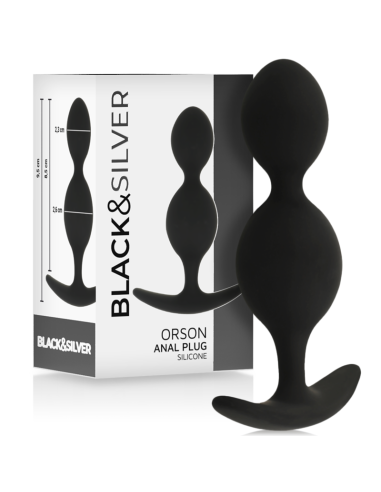 BLACKandSILVER - ORSON PLUG SILICONE 2 ANAL WAVES 9 CM