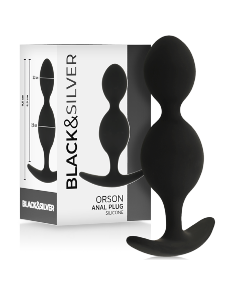 BLACKandSILVER - ORSON PLUG SILICONE 2 ANAL WAVES 9 CM