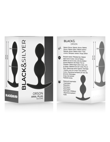 BLACKandSILVER - ORSON PLUG SILICONE 2 ANAL WAVES 9 CM