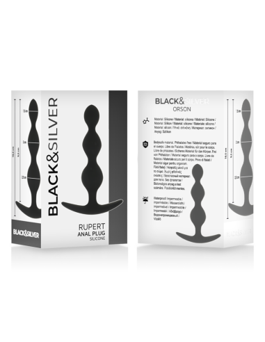 BLACKandSILVER - RUPERT ANAL BALL CHAIN 10 CM
