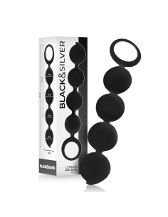BLACKandSILVER - LENNON ANAL ROSARY 4 SILICONE SPHERES 15 CM 2