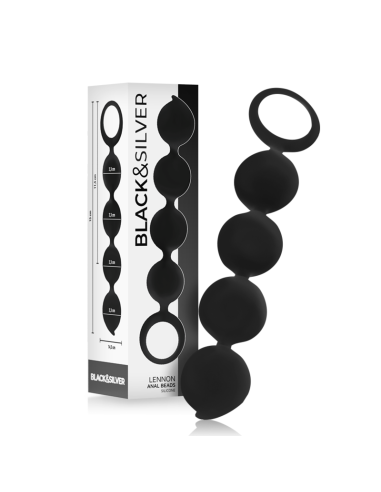 BLACKandSILVER - LENNON ANAL ROSARY 4 SILICONE SPHERES 15 CM