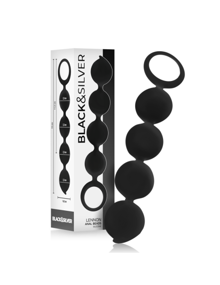 BLACKandSILVER - LENNON ANAL ROSARY 4 SILICONE SPHERES 15 CM