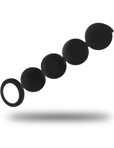 BLACKandSILVER - LENNON ANAL ROŽINIS 4 SILIKONINĖS RUTULIUKĖS 15 CM