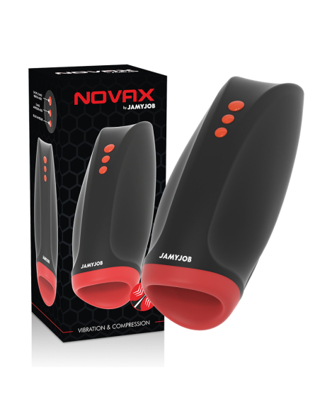 JAMYJOB - NOVAX masturbatorius su vibracija ir suspaudimu