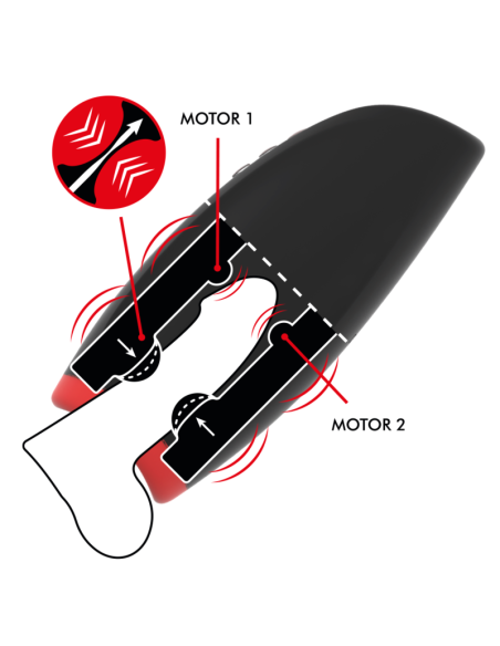JAMYJOB - NOVAX masturbatorius su vibracija ir suspaudimu