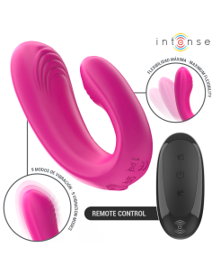 INTENSE - JANET DUAL U-SHAPED STIMULATOR AND VIBRATOR WITH REMOTE CONTROL PINK 2