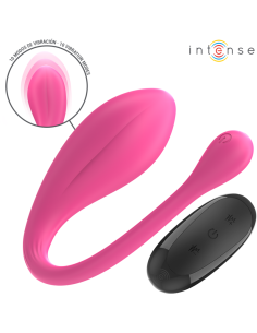 INTENSE - JANICE U VIBRATORIUS DVIGUBA STIMULIACIJA, 10 VIBRAVIMŲ, ROŽINIS, SU NUOTOLINIO VALDYMO VALDYMU 2