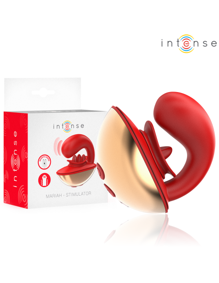 INTENSE - MARIAH VIBRATOR and STIMULATOR IN U SHAPE 10 VIBRATIONS RED