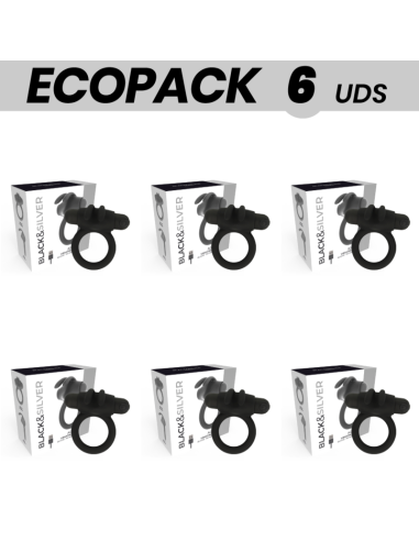 ECOPACK 6 VIENETAI - JUODAS IR SIDABRINIS AGRON ŽIEDAS