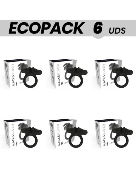 ECOPACK 6 VIENETAI - JUODAS IR SIDABRINIS AGRON ŽIEDAS