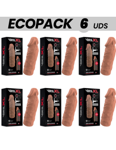 ECOPACK 6 UNITS - VIRILXL LIQUID SILICONE PENIS EXTENSION V5 BROWN