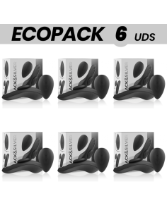 ECOPACK 6 UNITS - BLACKandSILVER PRESTON RECHARGEABLE SILICONE VIBRATOR PANTIE BLACK