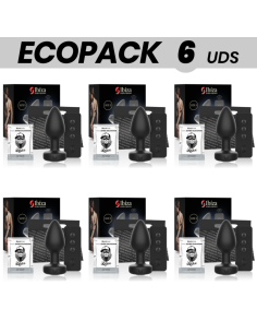 ECOPACK 6 UNITS - IBIZA REMOTE CONTROL ANAL PLUG VIBRATOR SIZE S