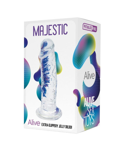 ALIVE - MAJESTIC REALISTIC PENIS TRANSPARENT 14.7 CM