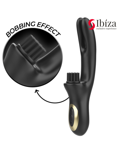 IBIZA - HI-TECH RABITT ŠEPETĖLIO DAUGIALĄSČIO KLITORIALINIS IR DVIGUBŲ BANGŲ VIBRATORIUS