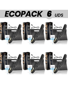 ECOPACK 6 UNITS - IBIZA DOUBLE VIBRATOR PINCHING BLACK