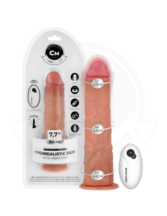 COCK MILLER - REALISTINIS DILDO SU SIURTUKU IR NUOTOLINIO VALDYMO PULTU, VIBRACIJOS 19,5 CM
