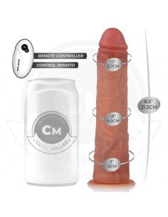 COCK MILLER - REALISTINIS DILDO SU SIURTUKU IR NUOTOLINIO VALDYMO PULTU, VIBRACIJOS 19,5 CM 2