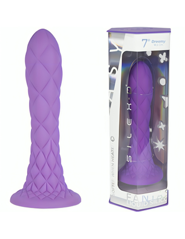 SILEXD - DREAMY DILDO FANTASY SKYSTAS SILIKONAS TERMOAKTYVUS VIOLETINIS 18,5 CM