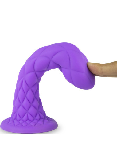 SILEXD - DREAMY DILDO FANTASY SKYSTAS SILIKONAS TERMOAKTYVUS VIOLETINIS 18,5 CM