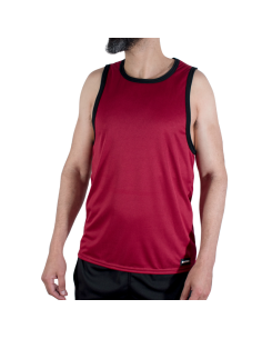 MACHO - CMV003 MAROON GYM T-SHIRT S-M