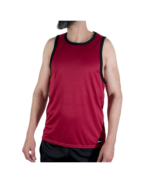 MACHO - CMV003 MAROON GYM T-SHIRT S-M