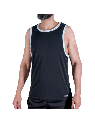 MACHO - CMV004 BLACK GYM T-SHIRT S-M