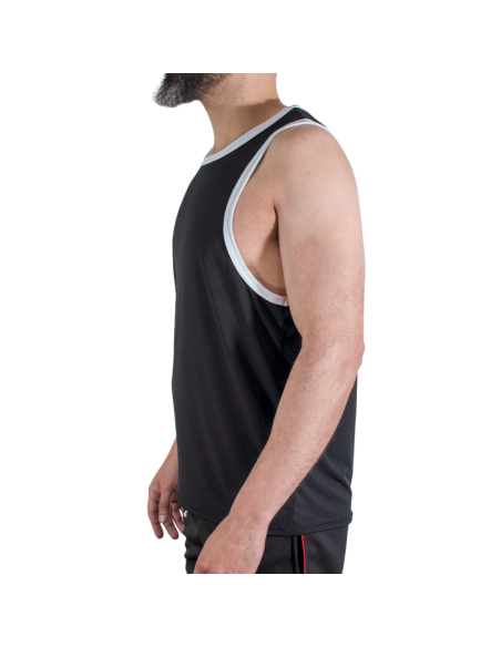 MACHO - CMV004 BLACK GYM T-SHIRT S-M