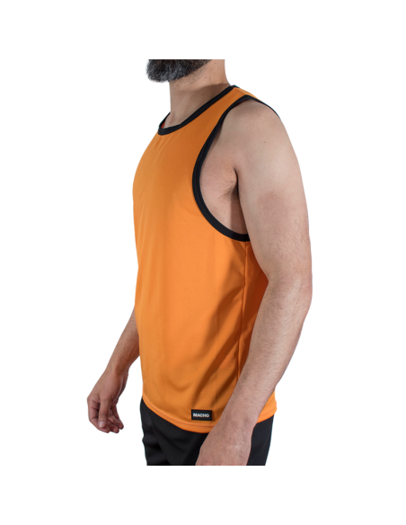 MACHO - CMV005 ORANGE GYM T-SHIRT S-M