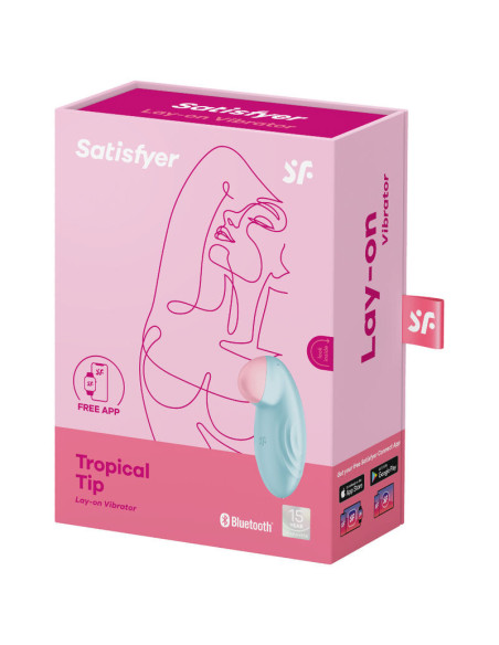 SATISFYER – „Tropical Tip“ uždedamas vibratorius, mėlynas