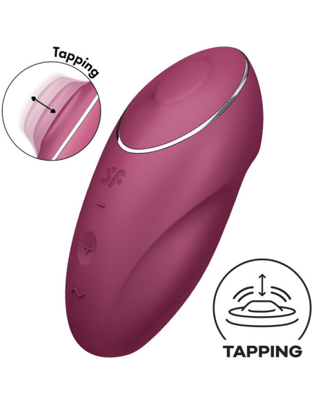 SATISFYER - TAP and CLIMAX 1 UŽDĖJAMAS VIBRATORIUS, RAUDONAS