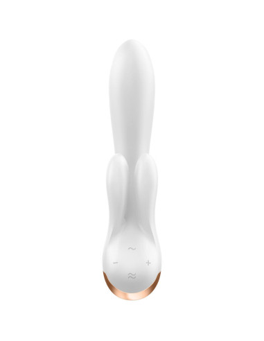 SATISFYER – dvigubo lankstumo vibratoriaus programėlė, balta