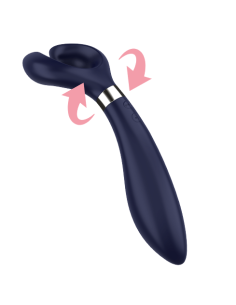 SATISFYER – BEGALINIS PRAMOGŲ DAUGIAVIBRATORIUS, 3 MĖLYNI