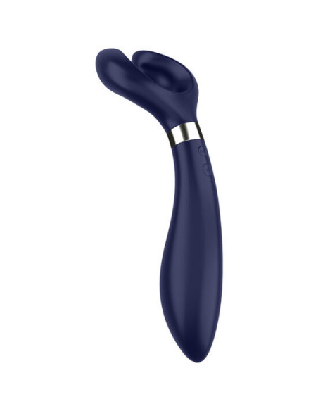 SATISFYER – BEGALINIS PRAMOGŲ DAUGIAVIBRATORIUS, 3 MĖLYNI