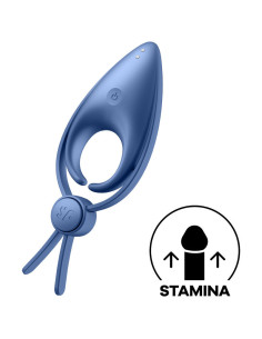 SATISFYER - SNIPER RING VIBRATORIUS ŽIEDAS MĖLYNAS