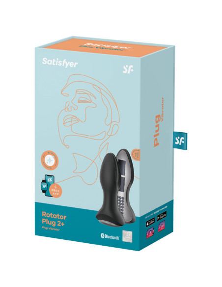 SATISFYER - ROTATOR PLUG 2 VIBRATING PLUG APP BLACK