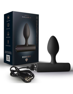 ROCKS-OFF - NOVA SOLARIS RECHARGEABLE SLIM and POWERFUL ANAL PLUG 16 FUNCTION BLACK