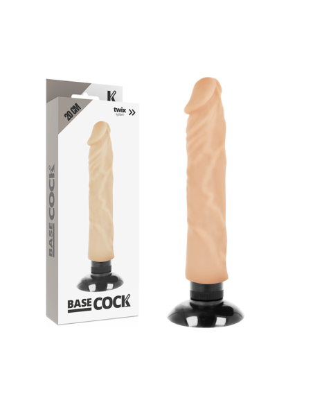 BASECOCK - REALISTINIS VIBRATORIUS 2-1 ODOS 20 CM -O- 4 CM