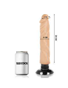 BASECOCK - REALISTINIS VIBRATORIUS 2-1 ODOS 20 CM -O- 4 CM 2