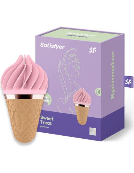 SATISFYER - SALDUS GARDĖSIS SPINNATOR RUDAS IR ROŽINIS