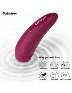 SATISFYER - CURVY 1 RAUDONA ROŽINIS 2