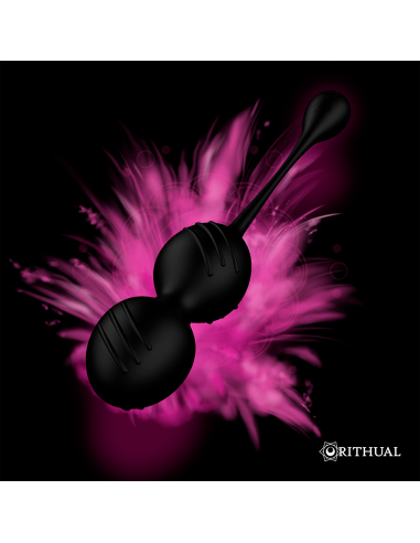 RITHUAL - NISHA RECHARGEABLE VIBRATING KEGEL BALLS BLACK