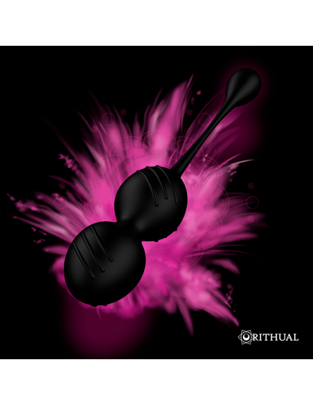 RITHUAL - NISHA RECHARGEABLE VIBRATING KEGEL BALLS BLACK